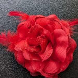 Pinup Red Floral Hair Clip / Brooch